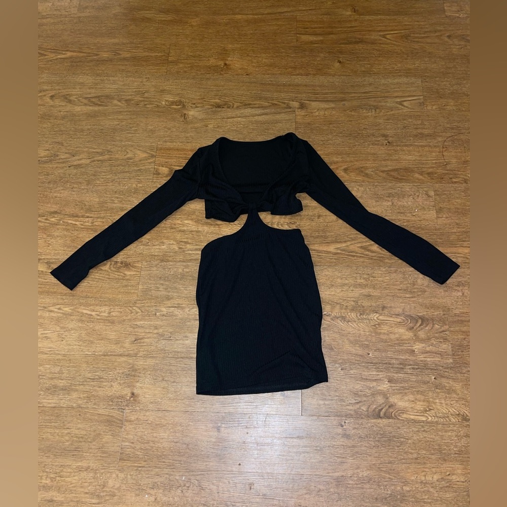 Black cut out dress